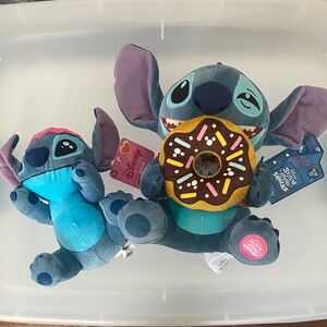 Disney Stitch Plush Toy Duo - Blue and Purple